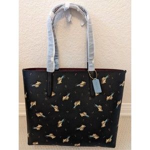 NWT COACH Musical Penguin Highline Black Gold Leather Tote Limited Edition C6589